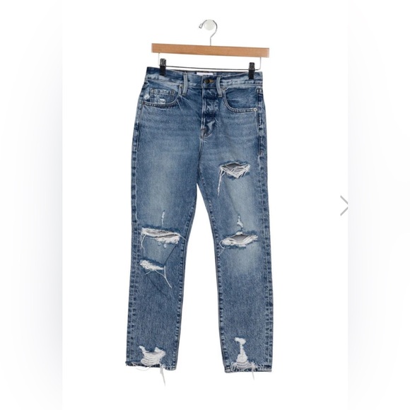 Frame Jeans High-Waisted Distressed 28 - Picture 3 of 10